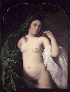Bartholomeus van der Helst Nude drawing back the curtain oil painting picture wholesale